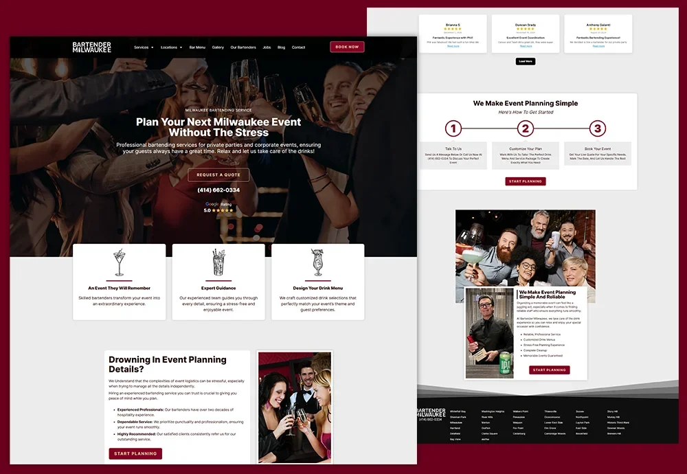 Bartender Milwaukee Website