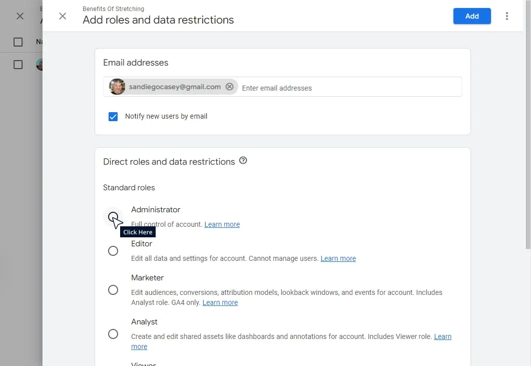 Add A User To Google Analytics GA4 Tutorial