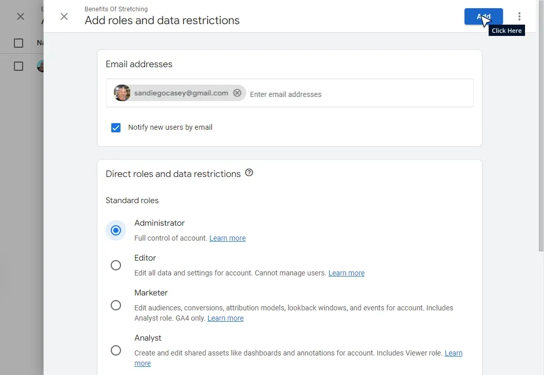Add A User To Google Analytics GA4 Tutorial