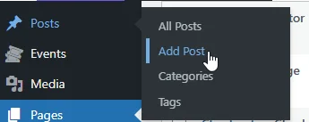 Add wordpress post cwdynamic
