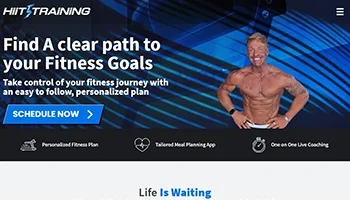 HIIT 5 Training website screenshot