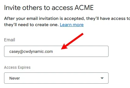 google ads add new user step