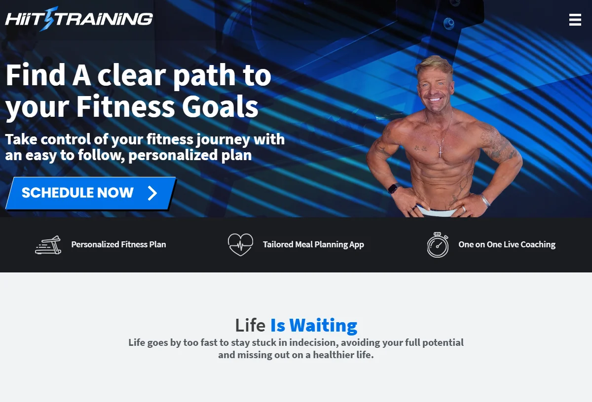 HIIT Training website — fitness coaching business, built by CW Dynamic