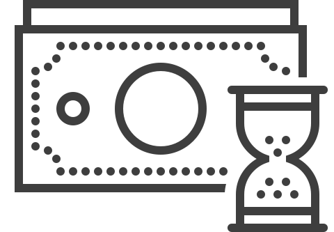 Person saving cash money in piggy bank for business expenses