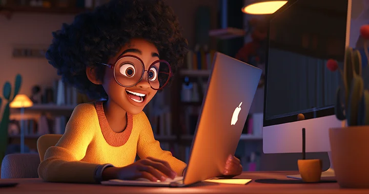 Young web designer learning wordpress